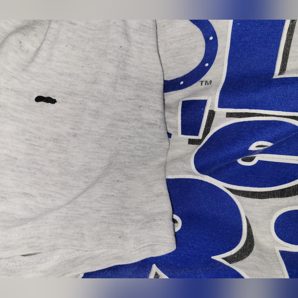 Vintage Indianapolis Colts 1993 NFL Logo 7 Gray T-shirt Made In USA, XL - Picture 4 of 4